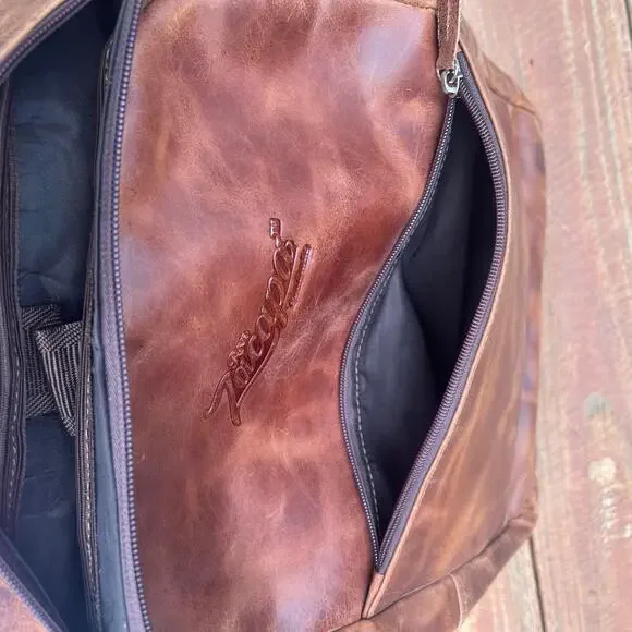 Artepiel Handmade Leather Backpack Brown 17” Ron Zacapa Centenario Guatemala NWT - Picture 14 of 16